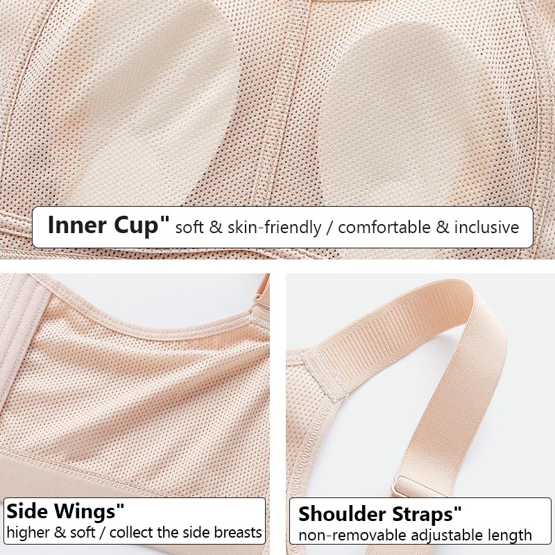 Full Coverage Seamless Minimizer Bras Plus Size Stable Support Breathable Sweat-wicking Sports Bras VEIMIA
