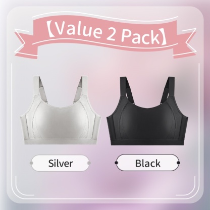 2 Pieces Full Coverage Seamless Minimizer Bras Plus Size Stable Support Breathable Sweat-wicking Sports Bras VEIMIA