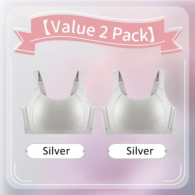 2 Pieces Full Coverage Seamless Minimizer Bras Plus Size Stable Support Breathable Sweat-wicking Sports Bra VEIMIA