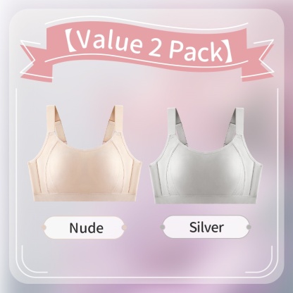 2 Pieces Full Coverage Seamless Minimizer Bras Plus Size Stable Support Breathable Sweat-wicking Sports Bra VEIMIA