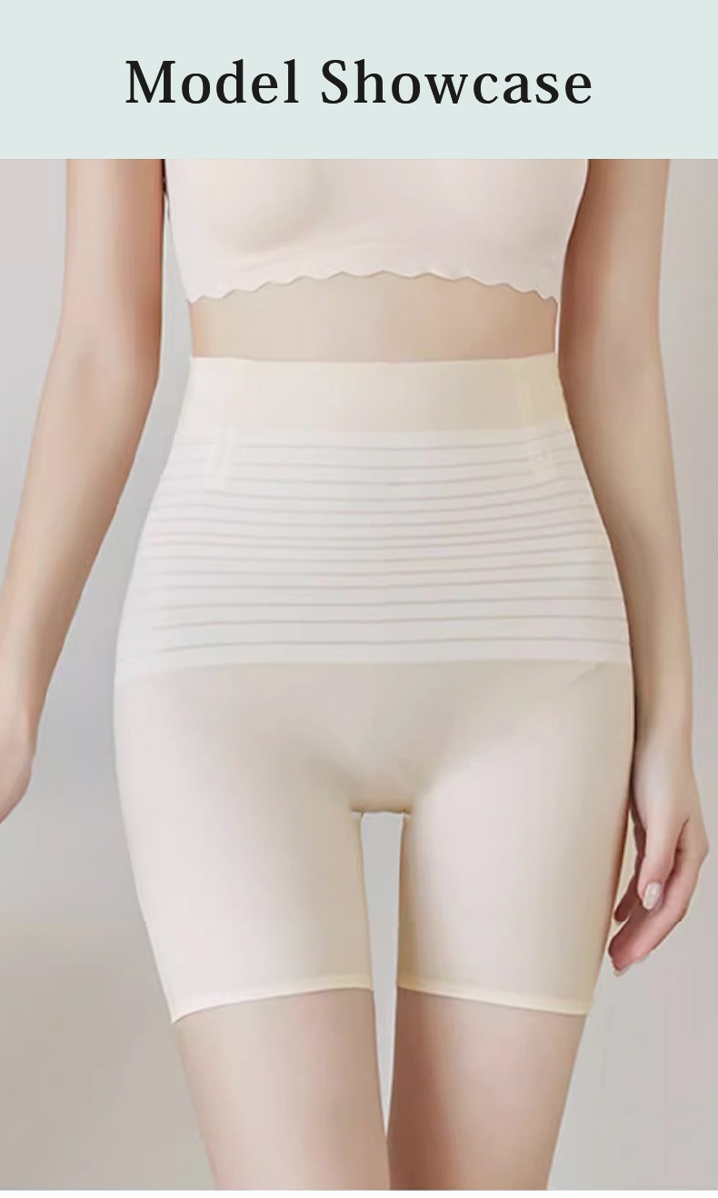 Seamless High Waisted Shapewear Shorts Cool Fabric No Stuffiness Model Showcase Veimia