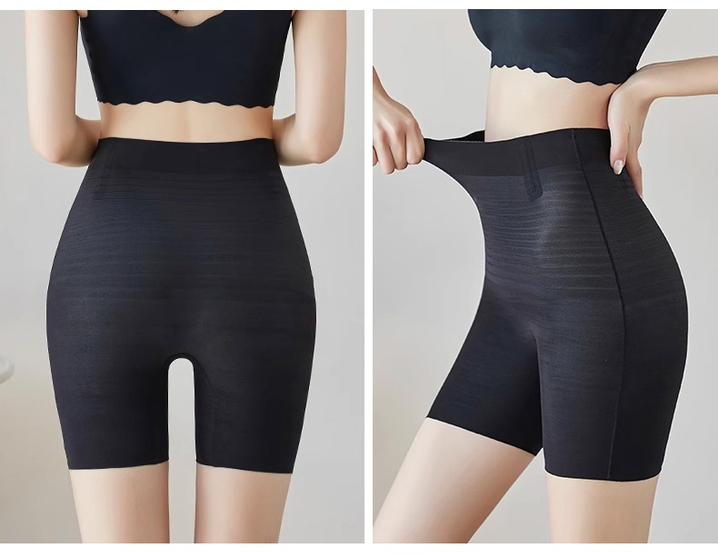 Seamless High Waist Shapewear Shorts Cool No Stuffiness Model Showcase Veimia