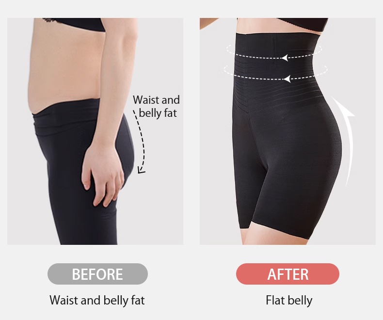 Ultra-thin Seamless High Waisted Shapewear Shorts Cool Fabric Without Stuffiness Tummy Tightening Veimia