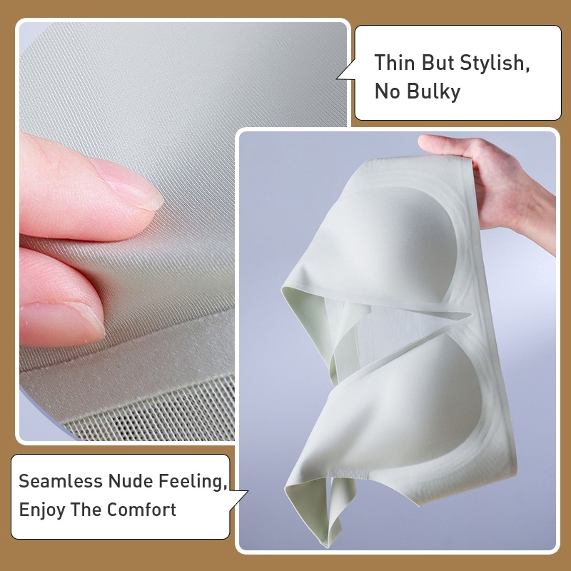 Ultra Thin Seamless Sexy Sleep Bra Deep V Breathable Mesh Naked Feeling Vest VEIMIA