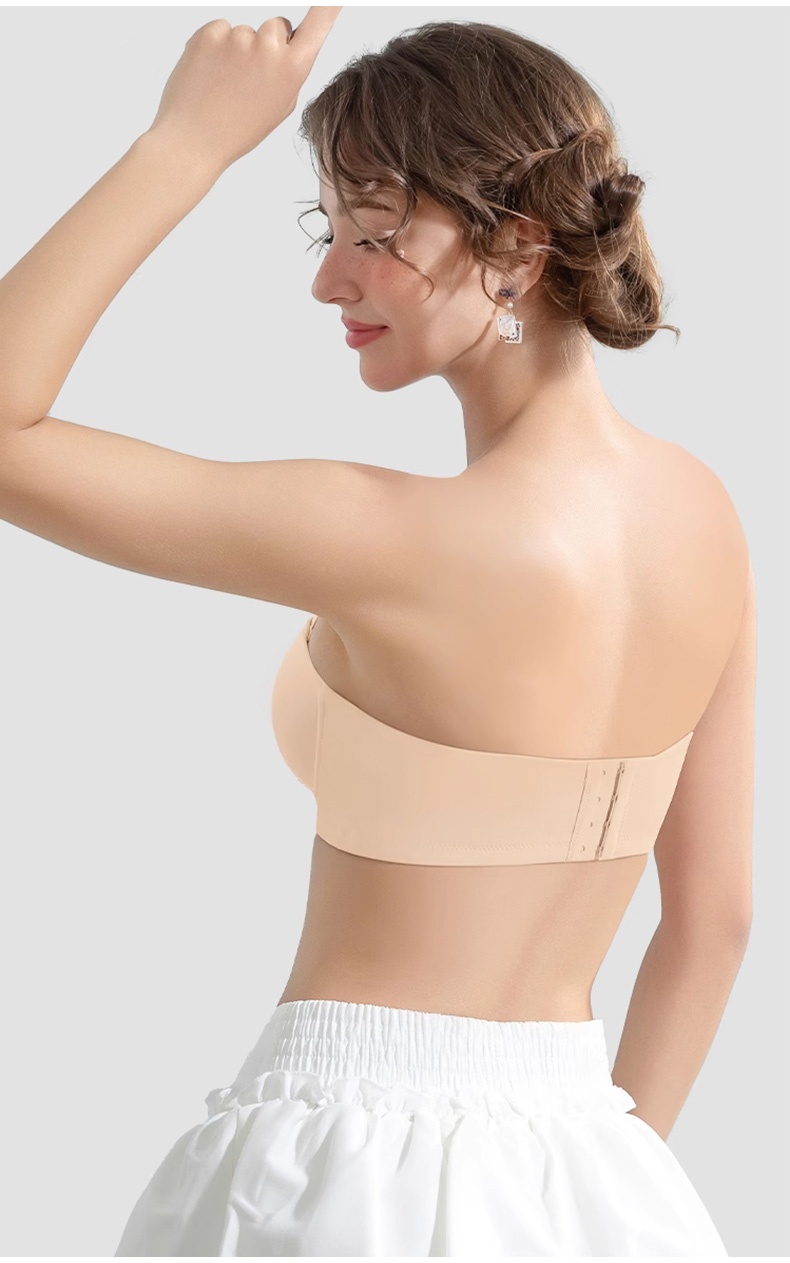 3D Breathable Honeycomb Cups Anti-slip No Bounce Strapless Bra, Soft Wire Frame Naturally Shaping Not Sticky VEIMIA