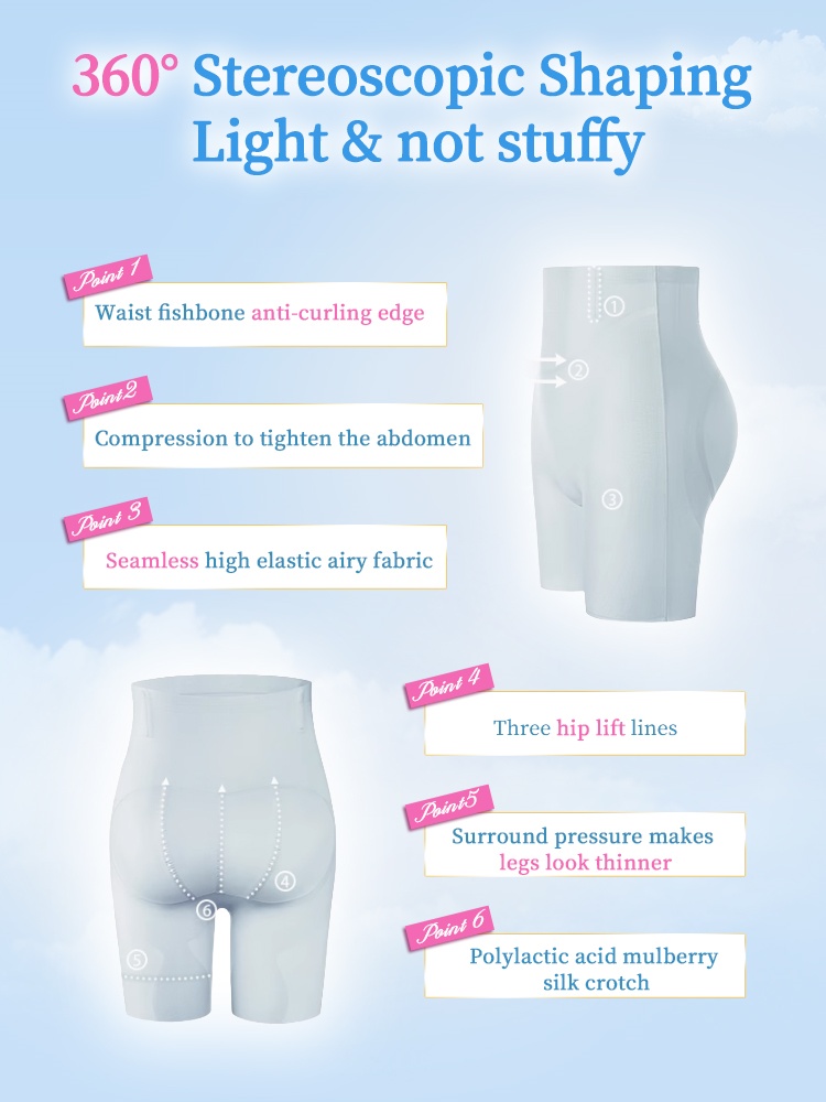 360° Sculpting Shapewear Shorts Tummy Control With Cooling Breathable Memory Fabric, Anti-slip Hem No Tightness Feeling VEIMIA