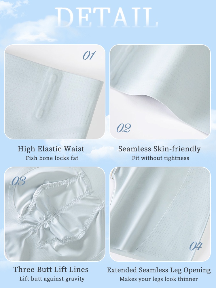 360° Contouring Shapewear Shorts Tummy Control, Chilly Breathable Retentive Fabric Anti-glide Hem & Loose Sensation VEIMIA