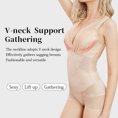 VEIMIA Women Seamless Body Shaper Tummy Tightening Bodysuit