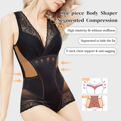 VEIMIA Women Seamless Body Shaper Tummy Tightening Bodysuit