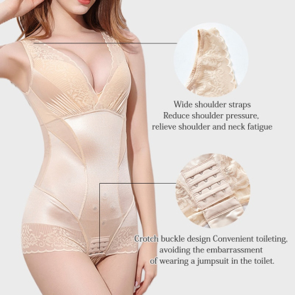 VEIMIA Women Seamless Body Shaper Tummy Tightening Bodysuit