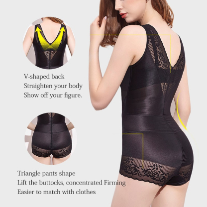 VEIMIA Women Seamless Body Shaper Tummy Tightening Bodysuit
