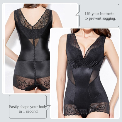 VEIMIA Women Seamless Body Shaper Tummy Tightening Bodysuit
