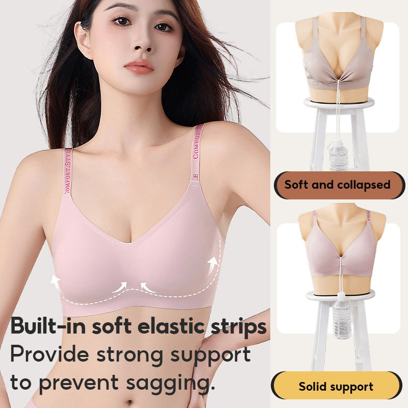 Best Fashionable Wireless Push Up Bras Support For Anti-sagging And Gathering VEIMIA