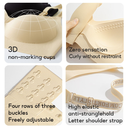 Fashionable Wireless Push Up Bras Support For Anti-sagging And Gathering VEIMIA