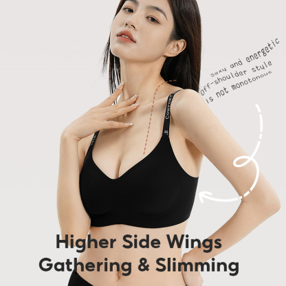 Best Fashionable Wireless Push Up Bra For Anti-sagging And Gathering VEIMIA