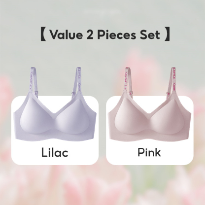 Value 2 Pieces Best Fashionable Wireless Push Up Bra Soft Support VEIMIA