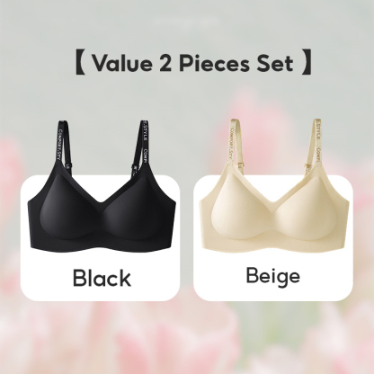 Value 2 Pieces Set Best Fashionable Wireless Push Up Bra Soft Support VEIMIA