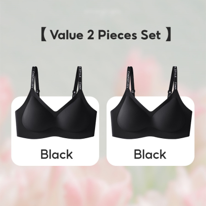 Value 2 Pieces Set Best Wireless Push Up Bra Soft Support VEIMIA