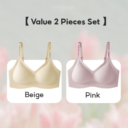 Value 2 Pieces Best Fashionable Wireless Push Up Bras Soft Support VEIMIA