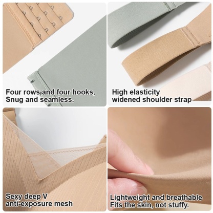 Seamless Anti-sagging Wireless Bras Cross Lace Lift Up Round Breast Shape For Women VEIMIA