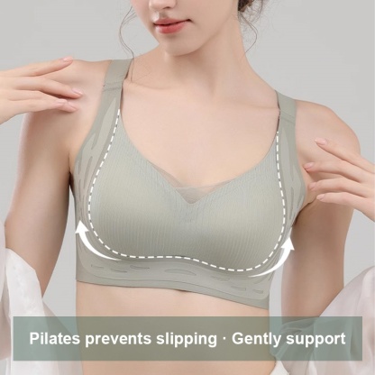 Seamless Anti-sagging Wireless Bras Cross Lace Lift Up And Support Round Breast Shape VEIMIA
