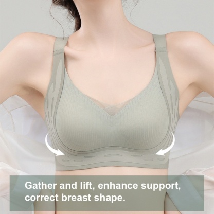 Seamless Anti-sagging Wireless Bras Cross Lace Lift Up And Support Round Breast Shape For Women VEIMIA