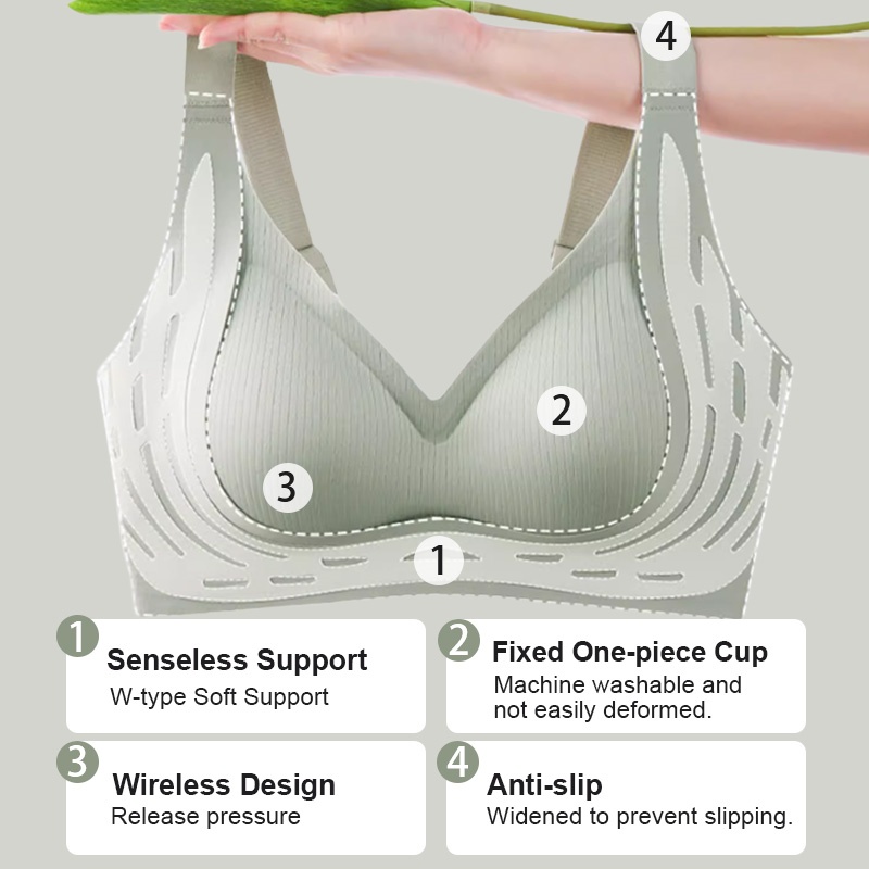Seamless Anti-sagging Wireless Bras Lift Up And Support Round Breast Shape For Women VEIMIA