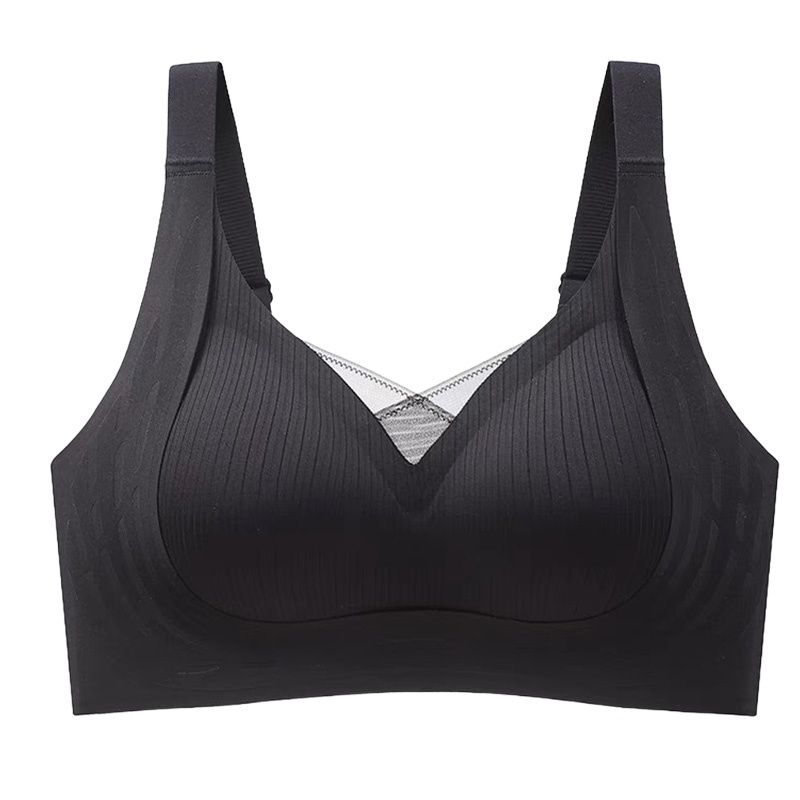 Seamless Anti-sagging Wireless Bras Cross Lace Lift Up And Support For Women VEIMIA