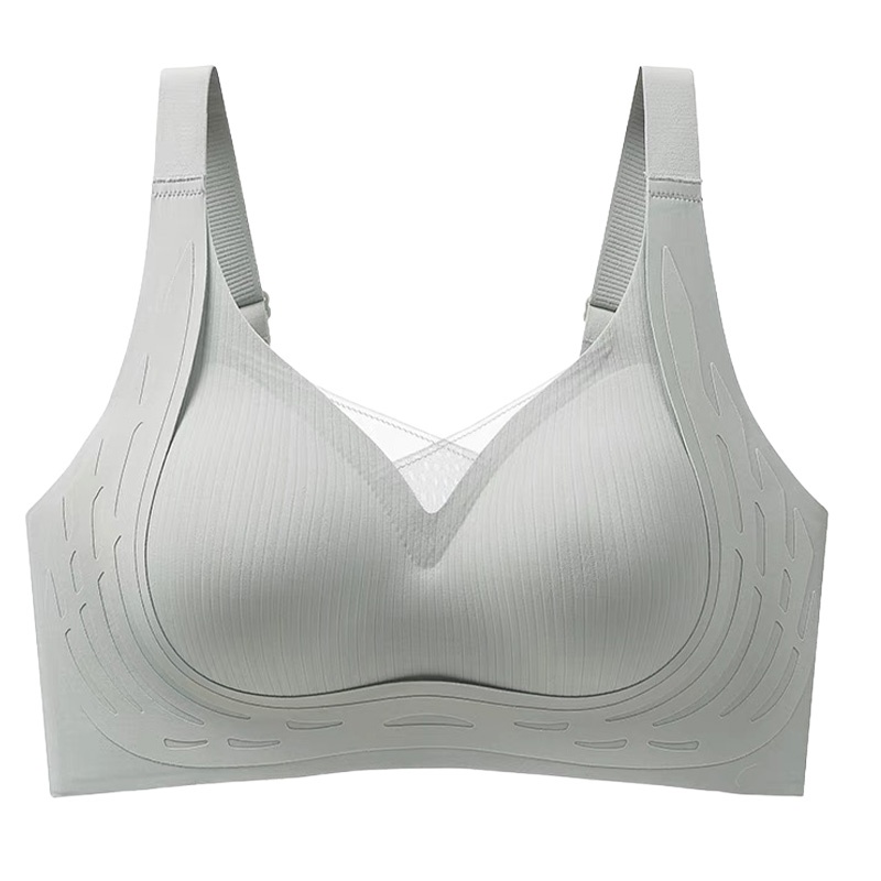 Green Color Seamless Anti-sagging Wireless Bras Cross Lace Lift Up And Support Round Breast Shape For Women VEIMIA