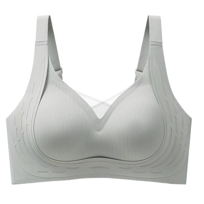Green Color Seamless Anti-sagging Wireless Bras Cross Lace Lift Up And Support Round Breast Shape For Women VEIMIA