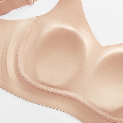 Breathable Seamless Supportive Wireless Plus Size Bras Fixed Cup Lift Up Saggy Breasts VEIMIA