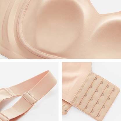 Breathable Seamless Supportive Wireless Plus Size Bras Fixed Cup Lift Up Saggy Breast VEIMIA
