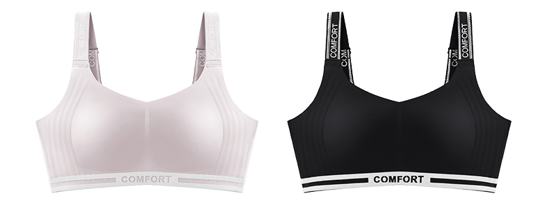 Grey and Black Big Breast Slimming Minimizer Bra With Stylish Straps for Off-Shoulder Chic VEIMIA