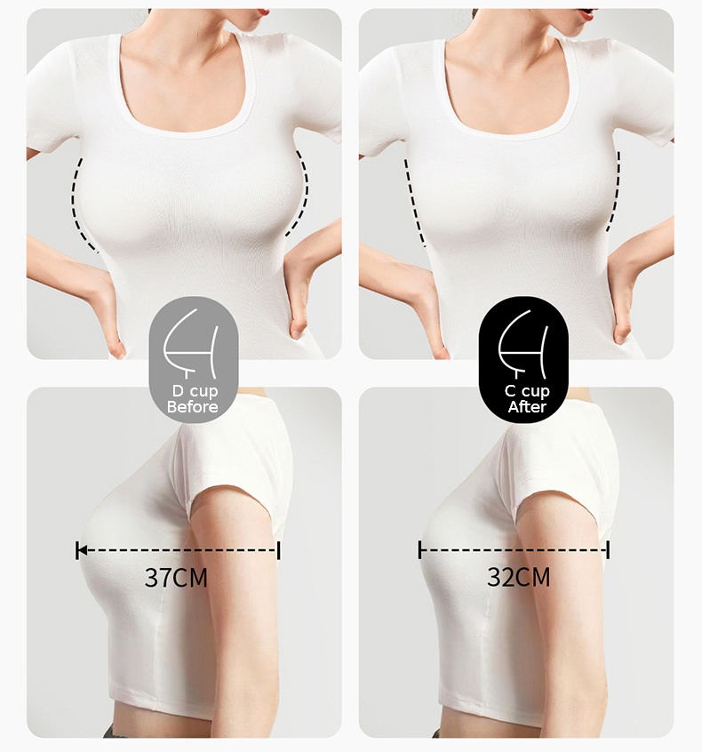Soft Support Minimizer Bra Striped Slim Fit Wireless Full Coverage Lift Up Big Breast VEIMIA