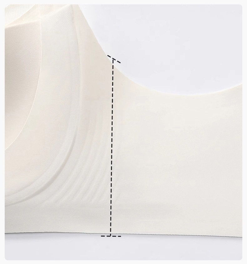 Soft Support Breast Minimizer Bra Vertical Striped Slim Fit Wireless Lift Up Saggy Breast VEIMIA