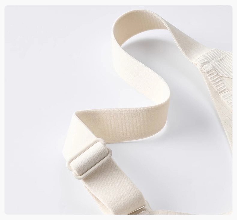 Soft Support Breast Minimizer Bra Vertical Striped Slim Fit Wireless Full Coverage Adjustable Strap VEIMIA