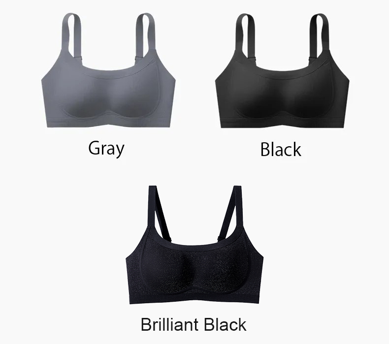Support Breast Minimizer Bra Vertical Striped Slim Fit Wireless Full Coverage Lift Up Saggy Breast Elastic Straps VEIMIA