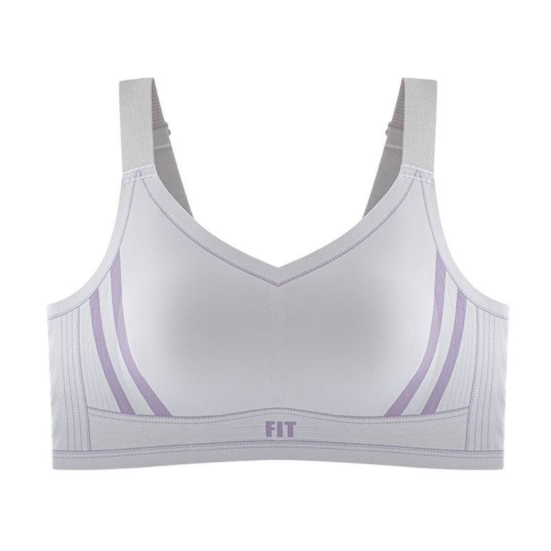 Sports Style Full Coverage Minimizer Bras Seamless Cloud Sense Ultra Comfortable Support Gray Color VEIMIA