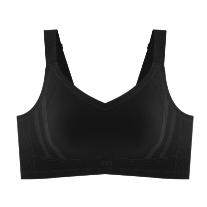 Sports Style Full Coverage Minimizer Bras Seamless Cloud Sense Ultra Comfortable Support Black Color VEIMIA