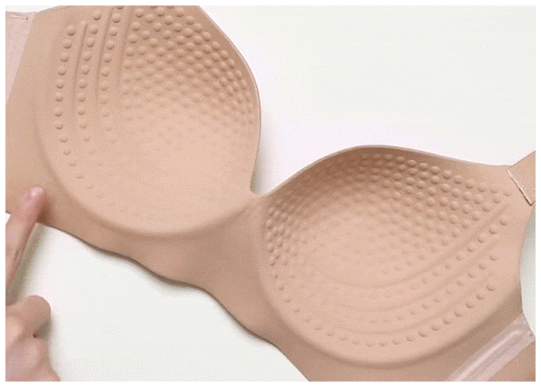 Plus Size Push Up Bra One-piece Seamless Massage Padded Anti-sagging & Gathering Stable Support VEIMIA