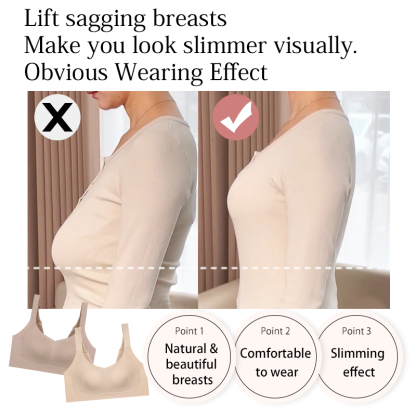 Ultra Thin Plus Size Minimizing Bra W-shaped Support Prevent Sagging Smooth Back Fat VEIMIA