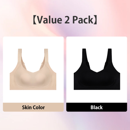 2 Pieces Thin Seamless Plus Size Minimizing Bras W-shaped Support Prevent Sagging Breasts Smooth Back Fat VEIMIA