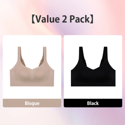2 Pieces Thin Seamless Plus Size Minimizing Bra W-shaped Support Prevent Sagging Breast Smooth Back Fat VEIMIA