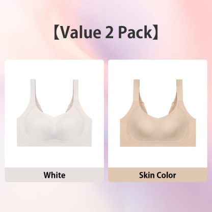 2 Pieces Thin Seamless Plus Size Minimizing Bras W-shaped Support Prevent Sagging Breasts VEIMIA