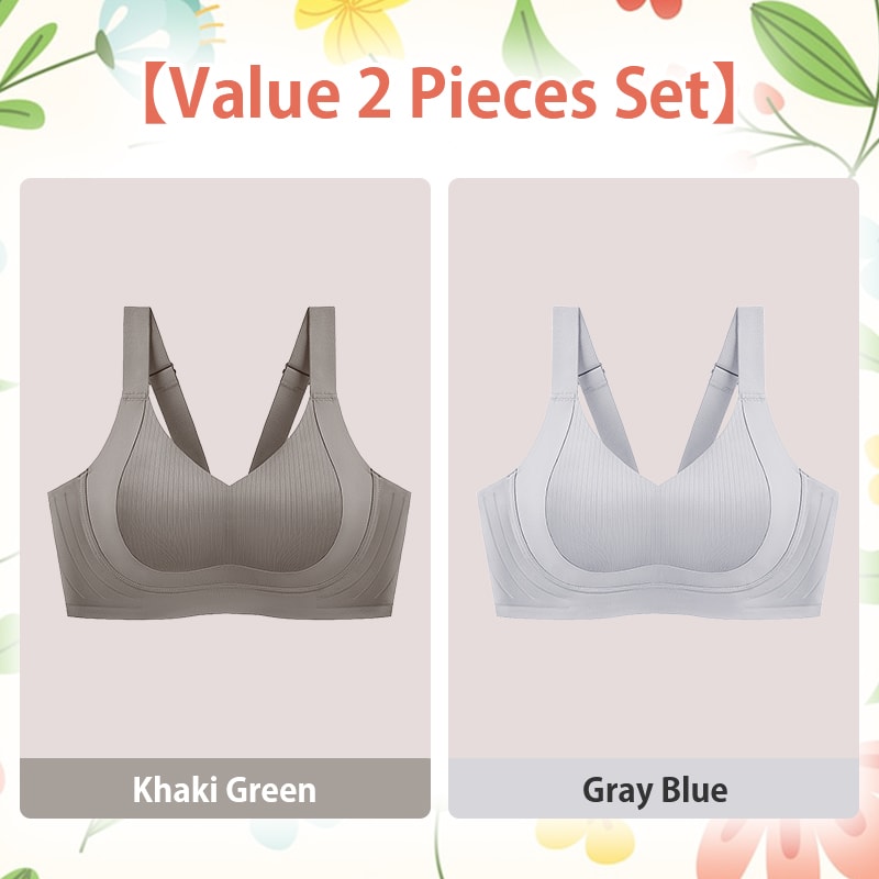 Seamless Supportive Wireless Bra Fixed Cup For Lift Up Saggy Breasts VEIMIA
