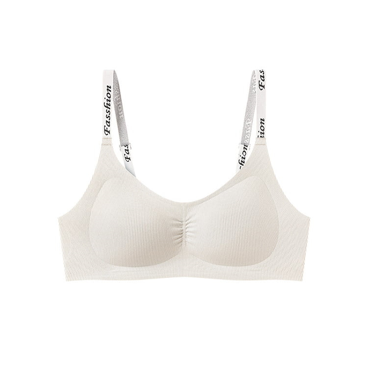 Seamless Wireless Bra Stylish Shoulder Straps Comfort Support To Create Rounded Bust VEIMIA