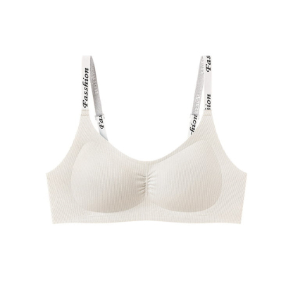 Seamless Wireless Bra Stylish Shoulder Straps Comfort Support To Create Rounded Bust VEIMIA