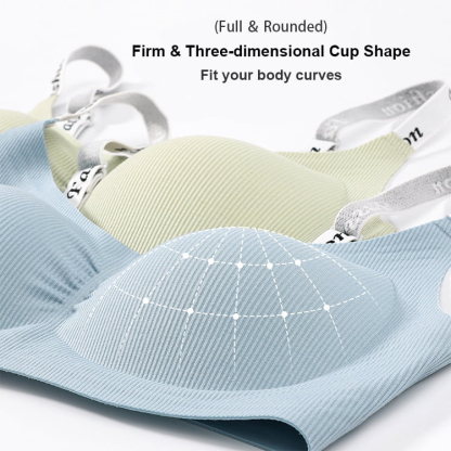 Seamless Wireless Bras Stylish Shoulder Strap Comfort Support Create Rounded Bust VEIMIA