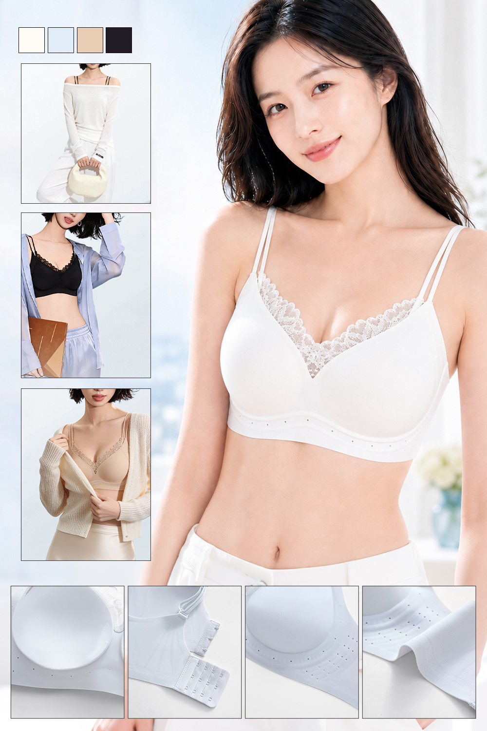 VEIMIA wireless bra Singapore light support bra for warm weather and daily wear