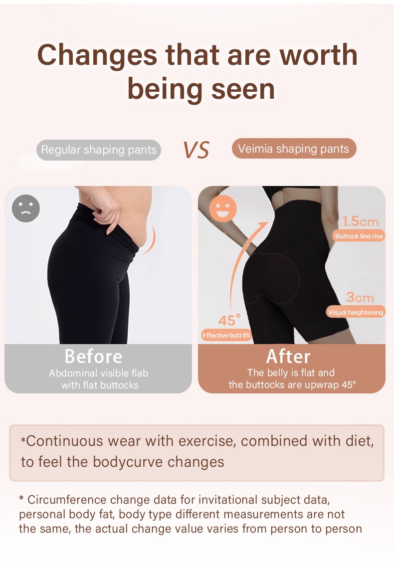 Lift Up Butt & Tummy Control High-Waist Shapewear, Smooth Easy Take On & Off, Ultra Comfortable VEIMIA
